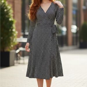 Banana Republic Wrap Dress Dot Print, SP
